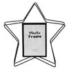 Fabulaxe Modern Star Shape Black Metal Decor Photo Frame for Tabletop Display, 4 x 6 QI004498.BK.L